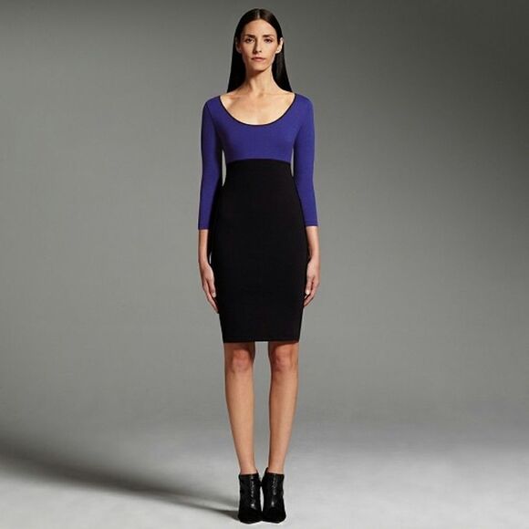 Narciso Rodriguez Dresses & Skirts - New! NARCISO RODRIGUEZ Women's Colorblock Sheath Dress Ponte Knit Size XL